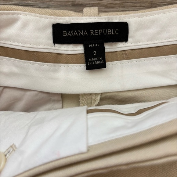 Banana Republic Cruise Wide Leg Pant High Waisted Maverick Tan Women’s 2 Petite - Picture 11 of 13